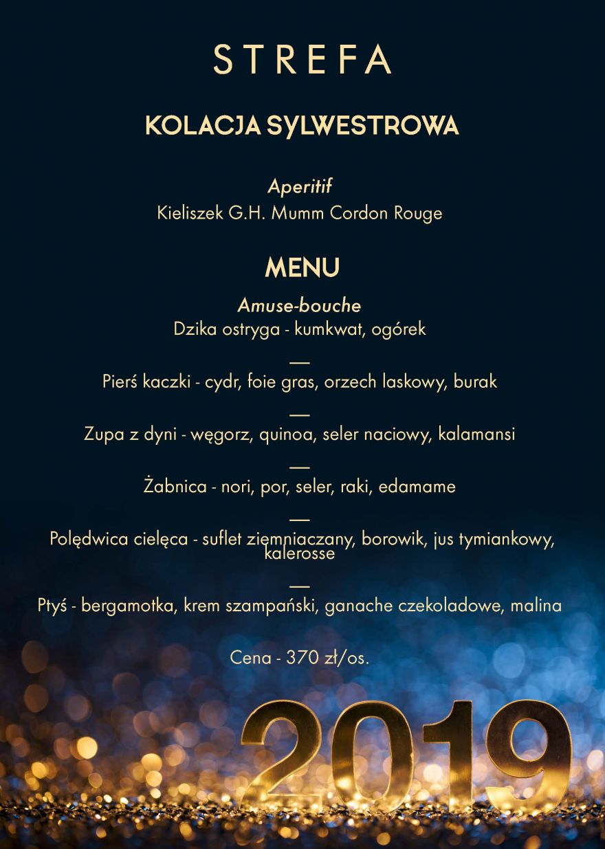 KOLACJA SYLWESTROWA 2019/2020